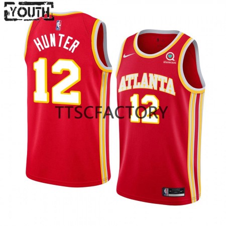 Kinder NBA Atlanta Hawks Trikot De Andre Hunter 12 Nike 2022-23 Icon Edition Rot Swingman